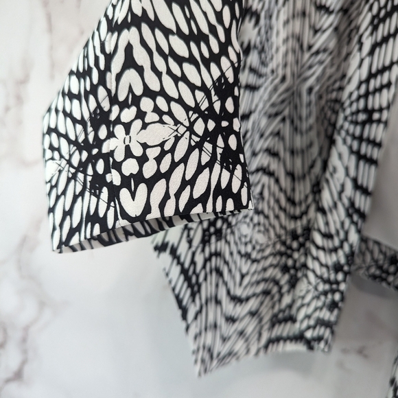 Rebecca Minkoff Blazer Women 4 Small Black White Becky Silk Jacket Office - Picture 11 of 13